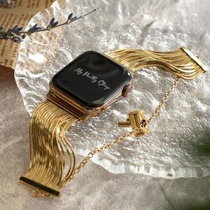 Gold Dressy Apple Watch Strap - Adjustable NWOT